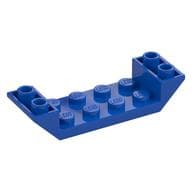 Brick Sloped Inverted 45° 6 x 2 Double with 2 x 4 Recessed em Azul