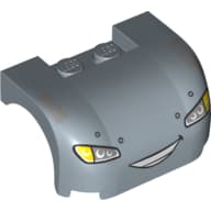 Vehicle Body, Wheel Arch / Mudguard 3 x 4 x 1 2/3 Curved with Front with Headlights, Smile and 'Rust-eze' Print (10742-1)