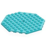 Plate Special 10 x 10 Octagonal with Hole em Celeste médio
