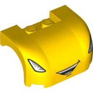 Vehicle Body, Wheel Arch / Mudguard 3 x 4 x 1 2/3 Curved with Front with Headlights, Smile Print (Cruz Ramirez)