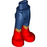 Minidoll Hips and Trousers with Back Pockets with Red Boots with Gold 'WW' Print (Wonder Woman)