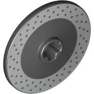 Technic Disc 3 x 3 with Disc Brake Silver Drilled Rotor Print