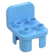 Duplo Chair with 4 Studs and Rounded Back em Azul vivo claro