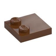 Plate Special 2 x 2 with Only 2 studs em Marrom avermelhado