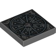 Tile 2 x 2 with Wheel, Radiating Lines/Spokes Print