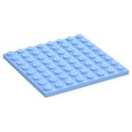 Plate 8 x 8 em Azul vivo claro