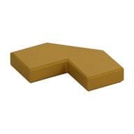 Tile Special 2 x 2 Corner with Cut Corner - Facet em Dourado perolado