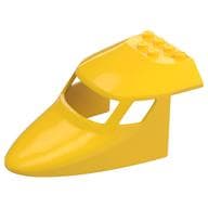 Aircraft Fuselage Curved Forward 6 x 10 Top em Amarelo