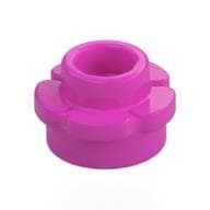 Plant, Flower, Plate Round 1 x 1 with 5 Petals em Rosa escuro