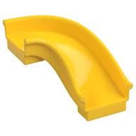 Duplo Playground Slide Curved Right 90° em Amarelo