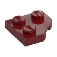 Wedge Plate 2 x 2 Cut Corner em Vermelho escuro
