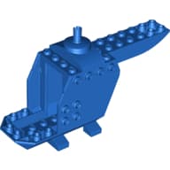 Helicopter Body 4 x 14 x 5 with Top Pin em Azul