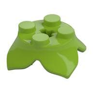 Plant, Leaves, Round 2 x 2 x 2/3 with + Axle Hole and 4 Leaf Extensions em Verde-limão