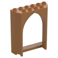 Panel 2 x 6 x 6 with Gothic Arch em Nougat médio