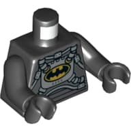 Torso, Space Batsuit with Yellow Batman Logo, Hoses Print, Black Arms and Hands