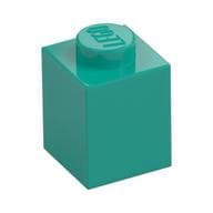 Brick 1 x 1 em Turquesa escuro