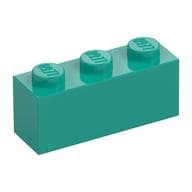 Brick 1 x 3 em Turquesa escuro