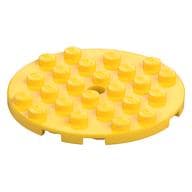 Plate Round 6 x 6 with Hole em Amarelo