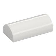 Brick Curved 2 x 4 Double, No Studs, with Groove em Branco