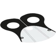 Neckwear Cape, Pauldron with Black Neck and Four Thin Gray Stripes Print
