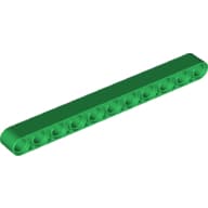 Technic Beam 1 x 11 Thick em Verde