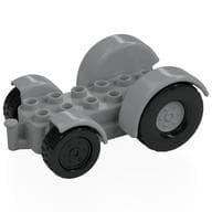 Duplo Car Base 2 x 6 Tractor with Mudguards, Light Bluish Gray Wheels