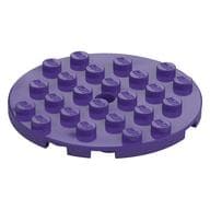 Plate Round 6 x 6 with Hole em Roxo escuro