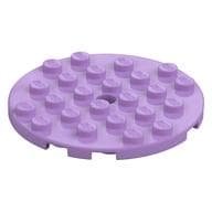 Plate Round 6 x 6 with Hole em Lavanda médio