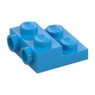 Plate Special 2 x 2 x 2/3 with Two Studs On Side and Two Raised [Solid Anti-stud] em Celeste escuro