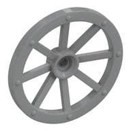 Wheel Wagon Large (33mm D.), hole notched for wheels holder pin em Cinza azulado claro