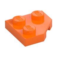 Wedge Plate 2 x 2 Cut Corner em Laranja