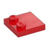 Plate Special 2 x 2 with Only 2 studs em Vermelho
