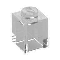Brick 1 x 1 em Transparente