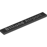 Tile 1 x 8 with 'Billund Airport' Print