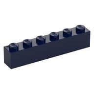 Brick 1 x 6 em Azul escuro