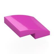 Brick Curved 2 x 2 x 2/3 em Rosa escuro