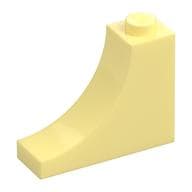 Brick Curved 1 x 3 x 2 Inverted [Inside Bow] em Amarelo vivo claro