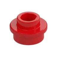 Plate Round 1 x 1 with Open Stud em Vermelho