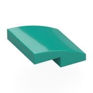 Brick Curved 2 x 2 x 2/3 em Turquesa escuro