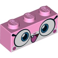 Brick 1 x 3 with Unikitty, Big Smile Print