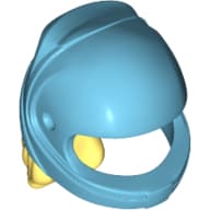Hair and Helmet, Curly, Bright Light Yellow Pattern