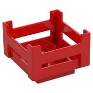 Duplo Container Wooden-Style Crate em Vermelho