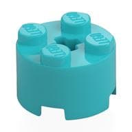 Brick Round 2 x 2 with Axle Hole em Celeste médio