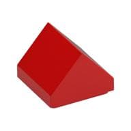 Brick Sloped Double 45° 1 x 1 em Vermelho