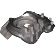 Minifig Neckwear Shoulder Guard with Flat Silver Spikes Print