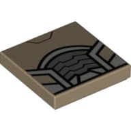 Tile 2 x 2 with Star Lord Mask Print