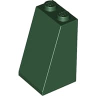 Brick Sloped 75° 2 x 2 x 3 [Solid Studs] em Verde escuro