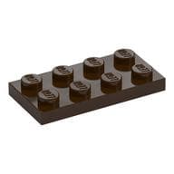 Plate 2 x 4 em Marrom escuro