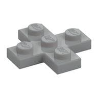Plate 3 x 3 Cross em Cinza azulado claro