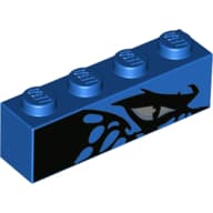 Brick 1 x 4 with Dragon Eye Print
